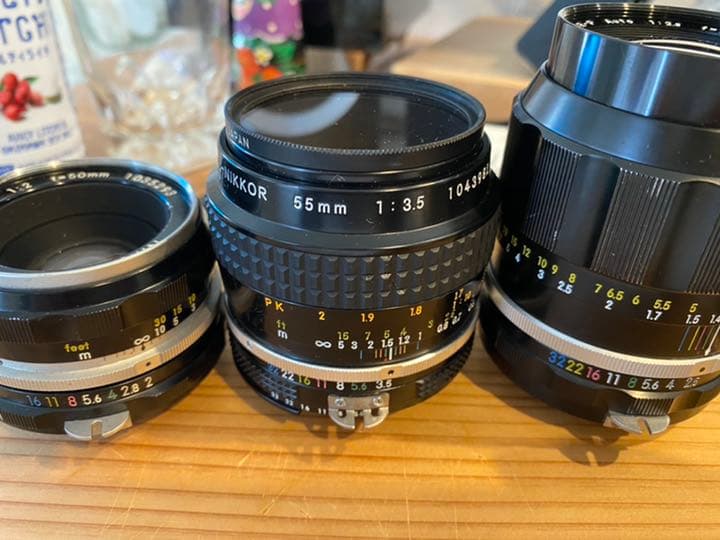 Nikomat FTN + 人気のレンズ3本付き。動作快調