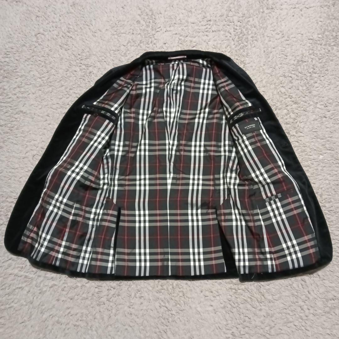 バーバリーブラックレーベル　L　ノバチェック　ベロアテーラードジャケット