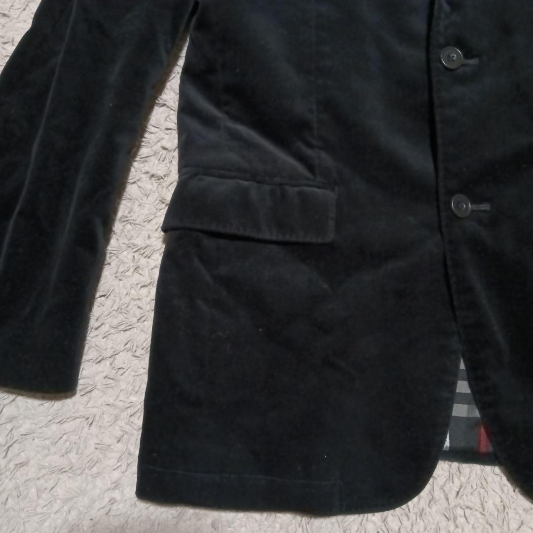 バーバリーブラックレーベル　L　ノバチェック　ベロアテーラードジャケット