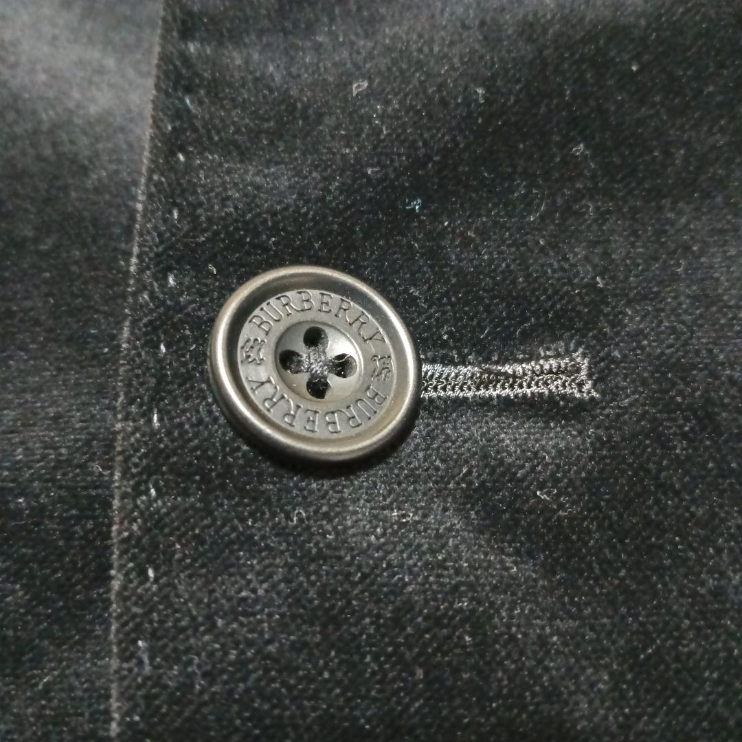 バーバリーブラックレーベル　L　ノバチェック　ベロアテーラードジャケット