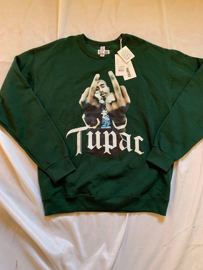 新品　希少　ワコマリア　2pac Tupac クルーネックスウェット　Lサイズ