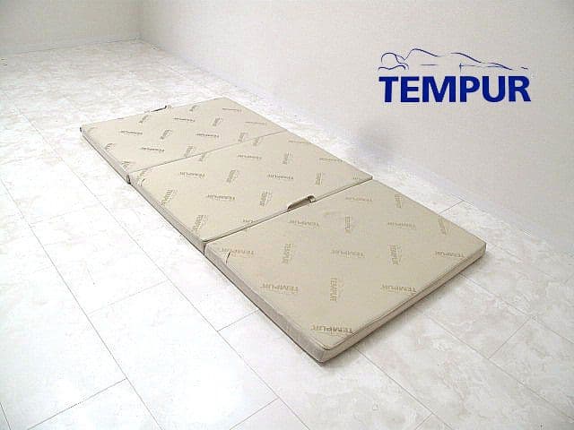 テンピュール 三つ折り シングル マットレス 「95×195×6㎝ かため