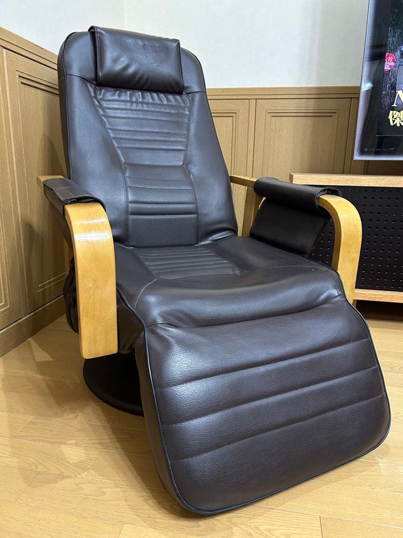 1人掛けソファ 回転式 リクライニング フットレスト