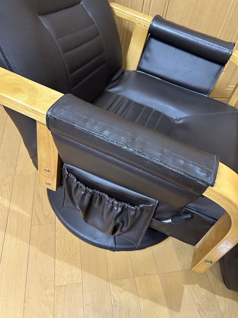 1人掛けソファ 回転式 リクライニング フットレスト