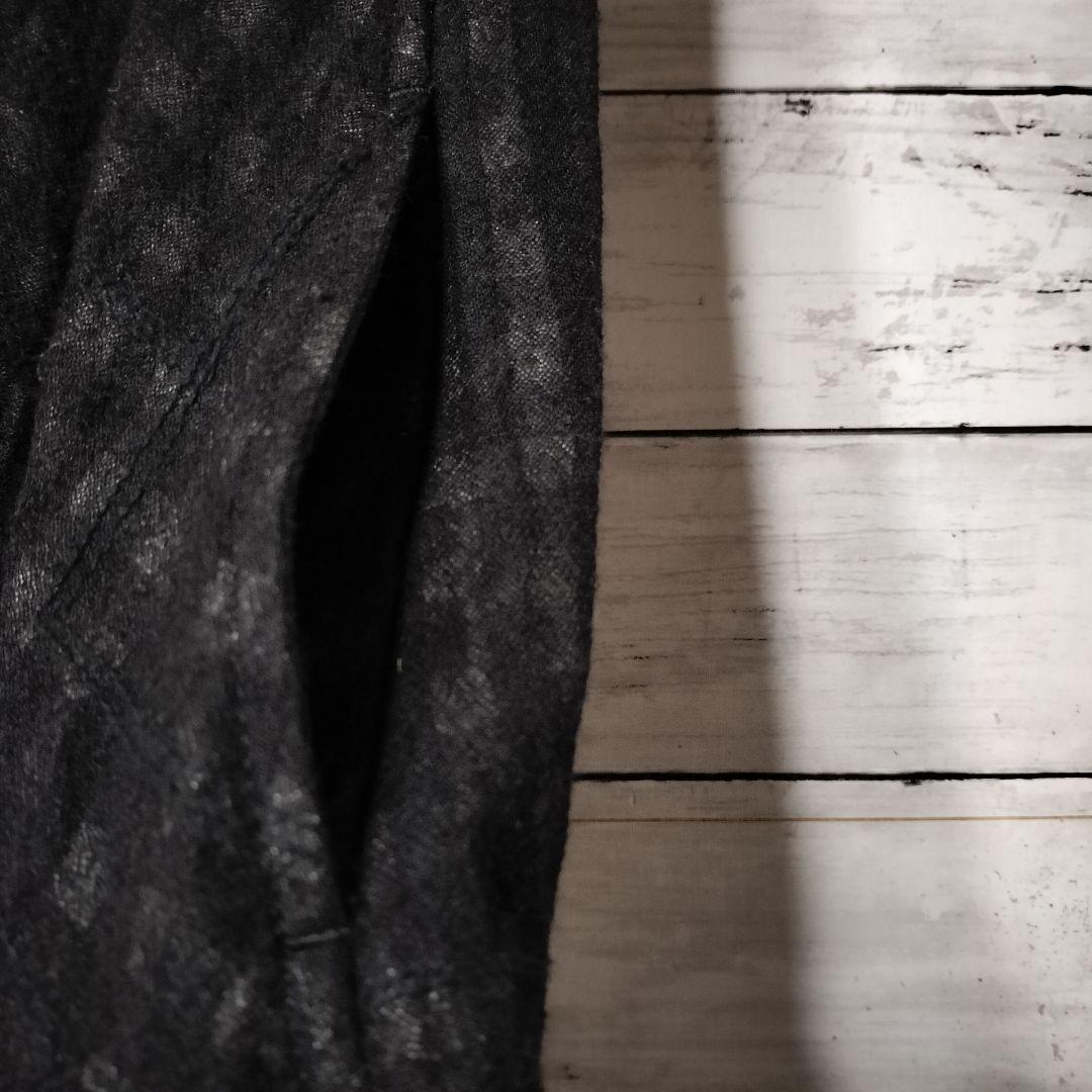 ワイズ ヨウジヤマモト Vネックノースリーブロングワンピース ウール裏地ナイロン