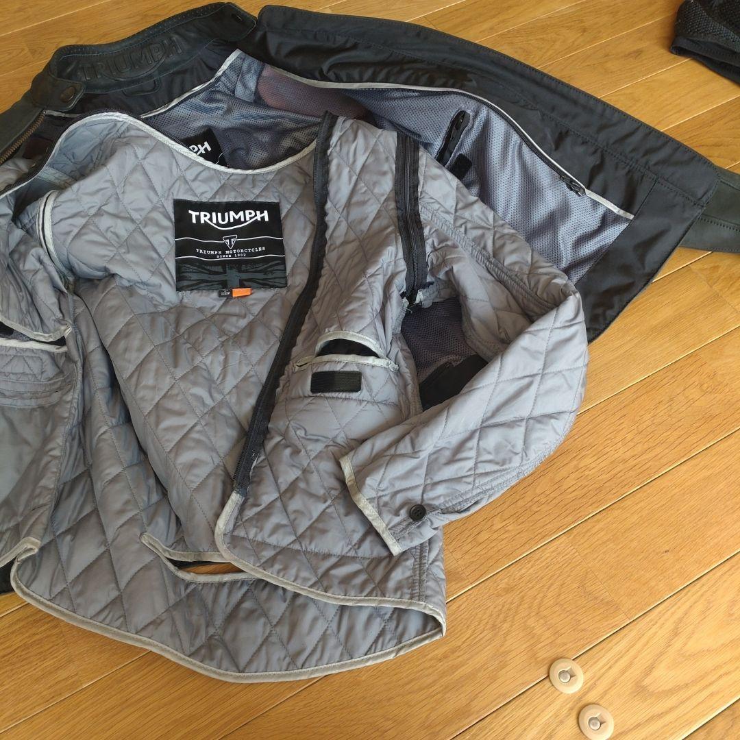 TRIUMPH ブラック シングルライダースジャケットXSサイズ　Ladies