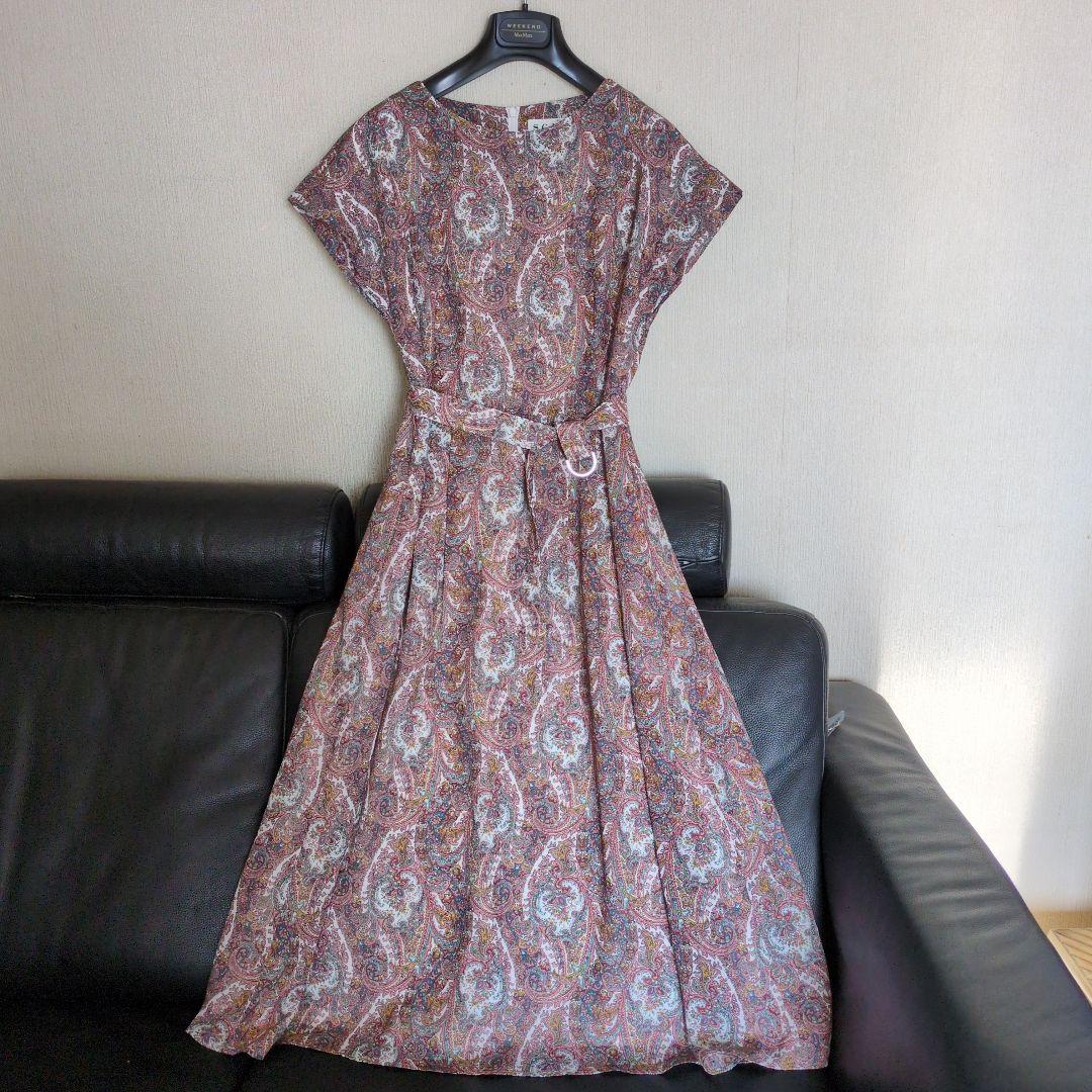 専用　SCAPA 花柄 半袖 ロングワンピース