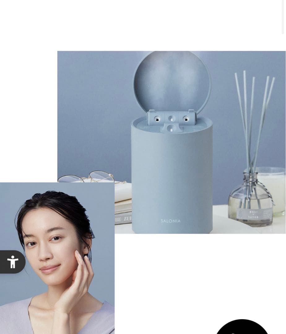 SALONIA PURE BRIGHT STEAMER グレー