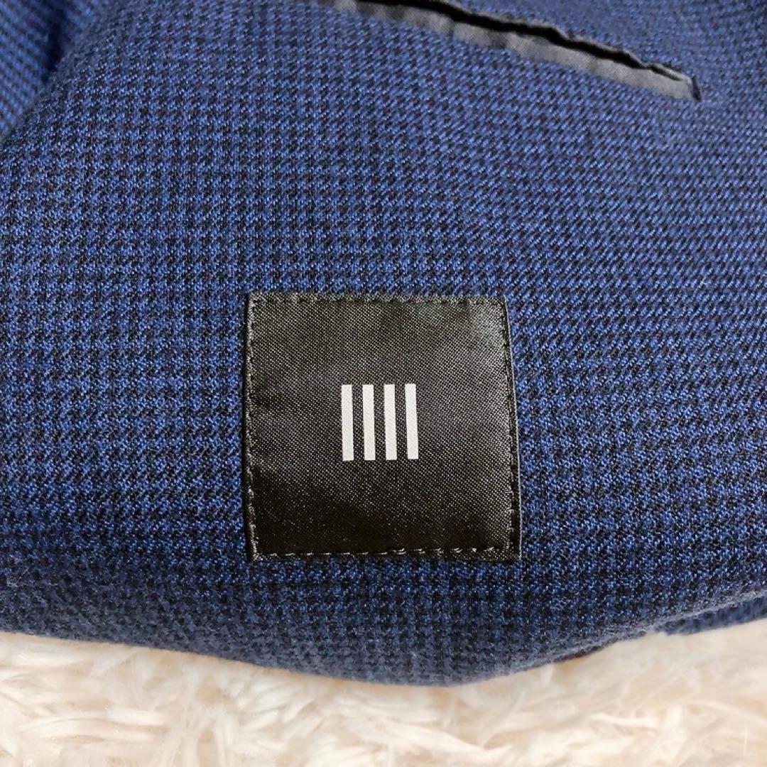 【ネイビー・千鳥柄】スーツセレクト　セットアップ　大きいサイズA7　超美品