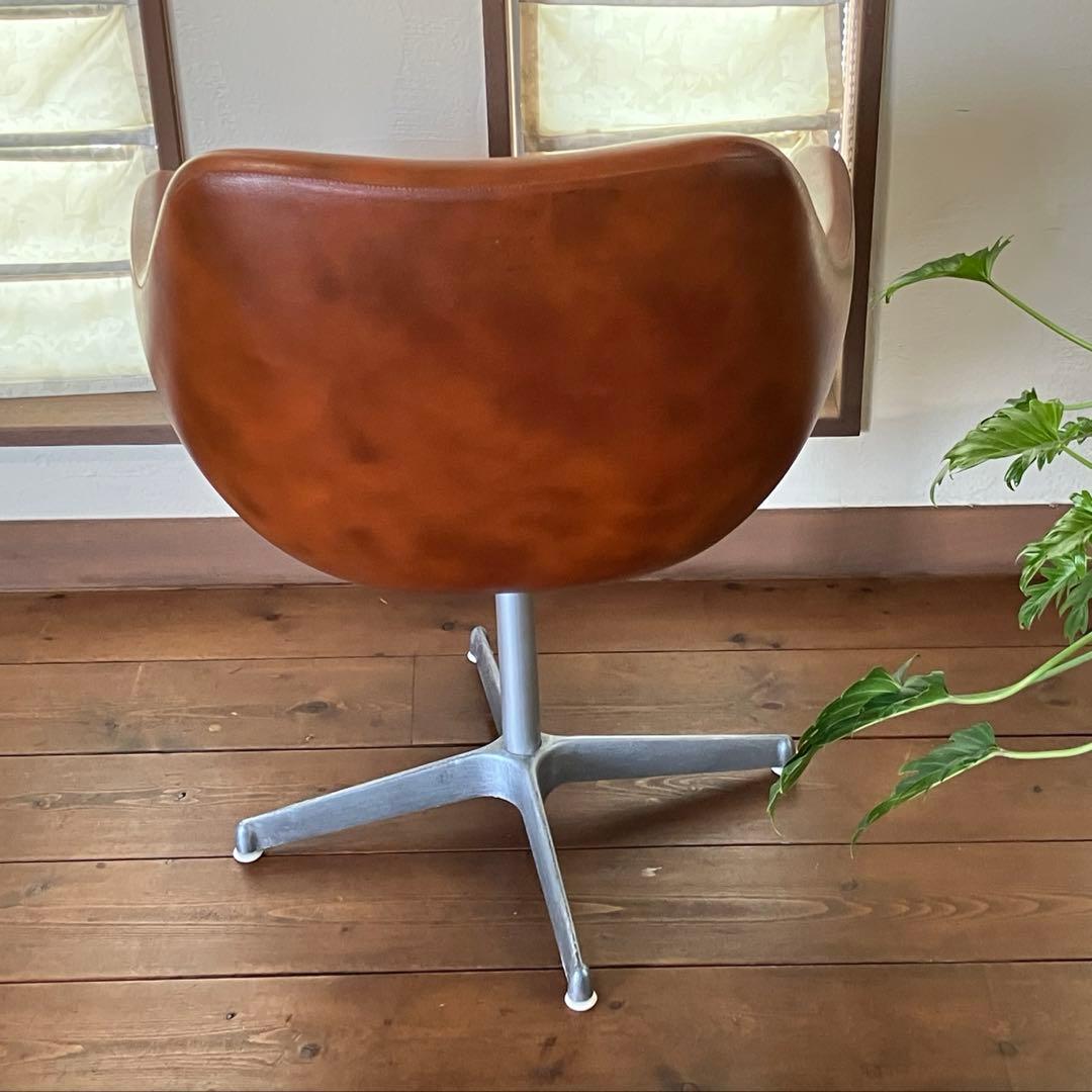 ミッドセンチュリー ヴィンテージくるくる回る椅子 当時物 希少品 昭和レトロ