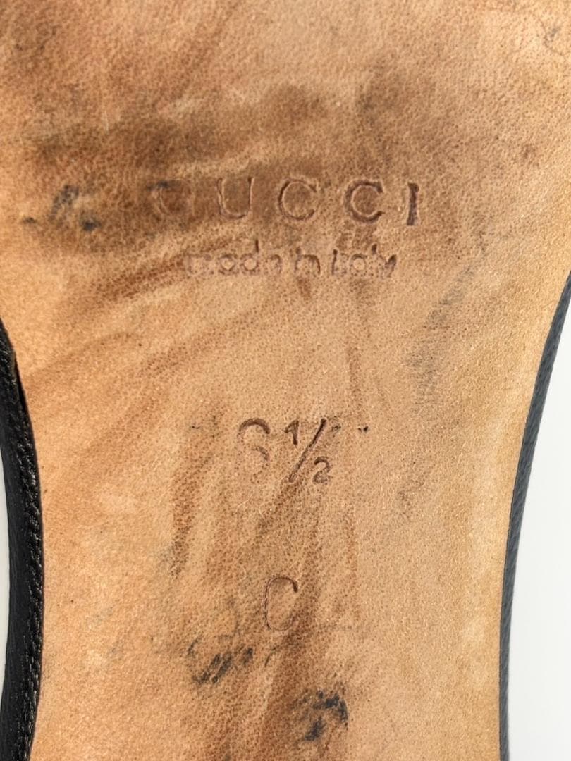 グッチ GUCCI サンダル ミュール シグネチャー 黒 ブラック 24cm