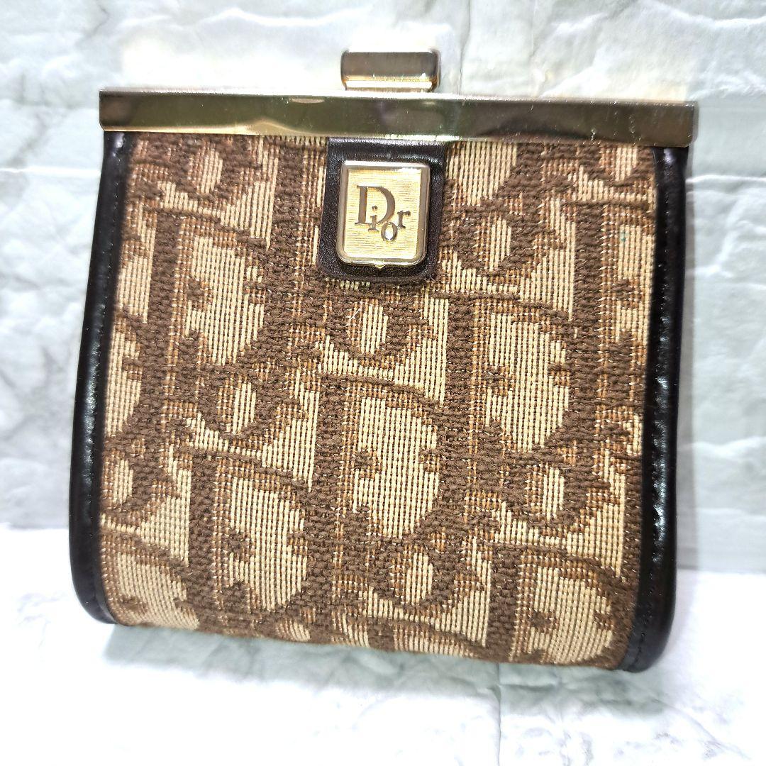 ✨️超美品✨️オールドディオール☆トロッター柄　がま口　小銭入れ　ヴィンテージ