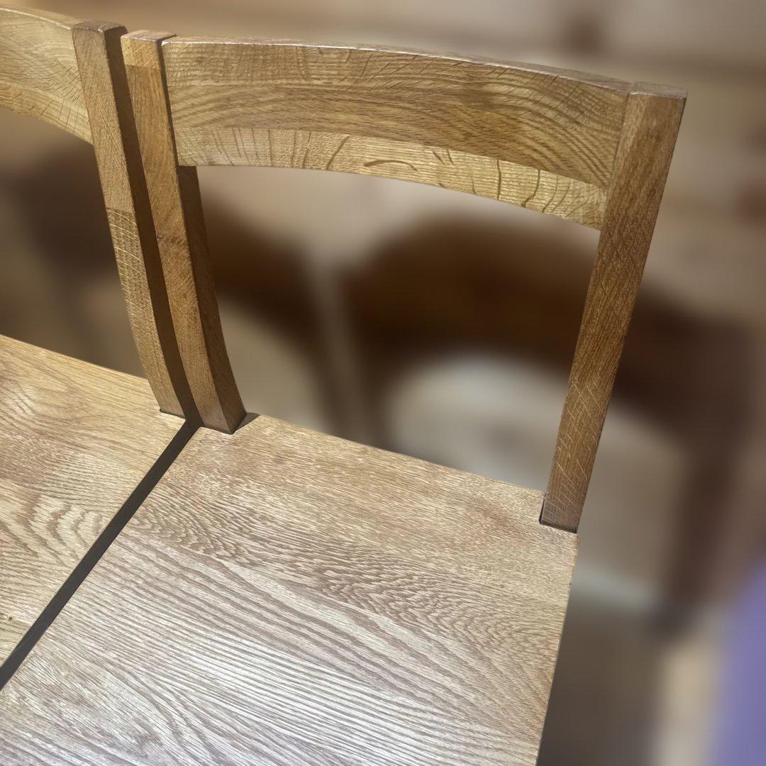 無印良品　無垢材オーク材 チェア 2脚セット