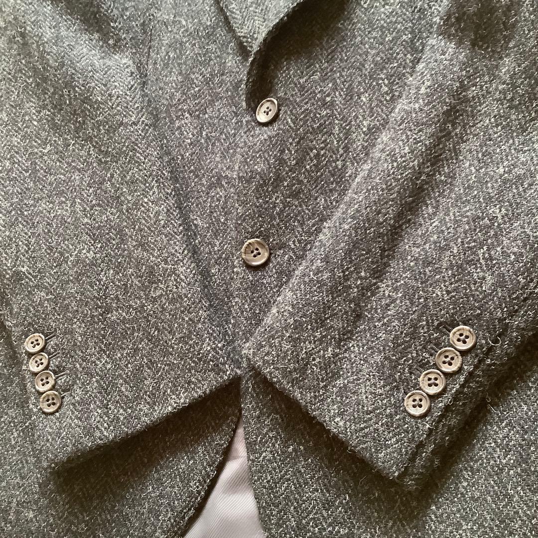 ハリスツイード ジャケット チャコールグレー