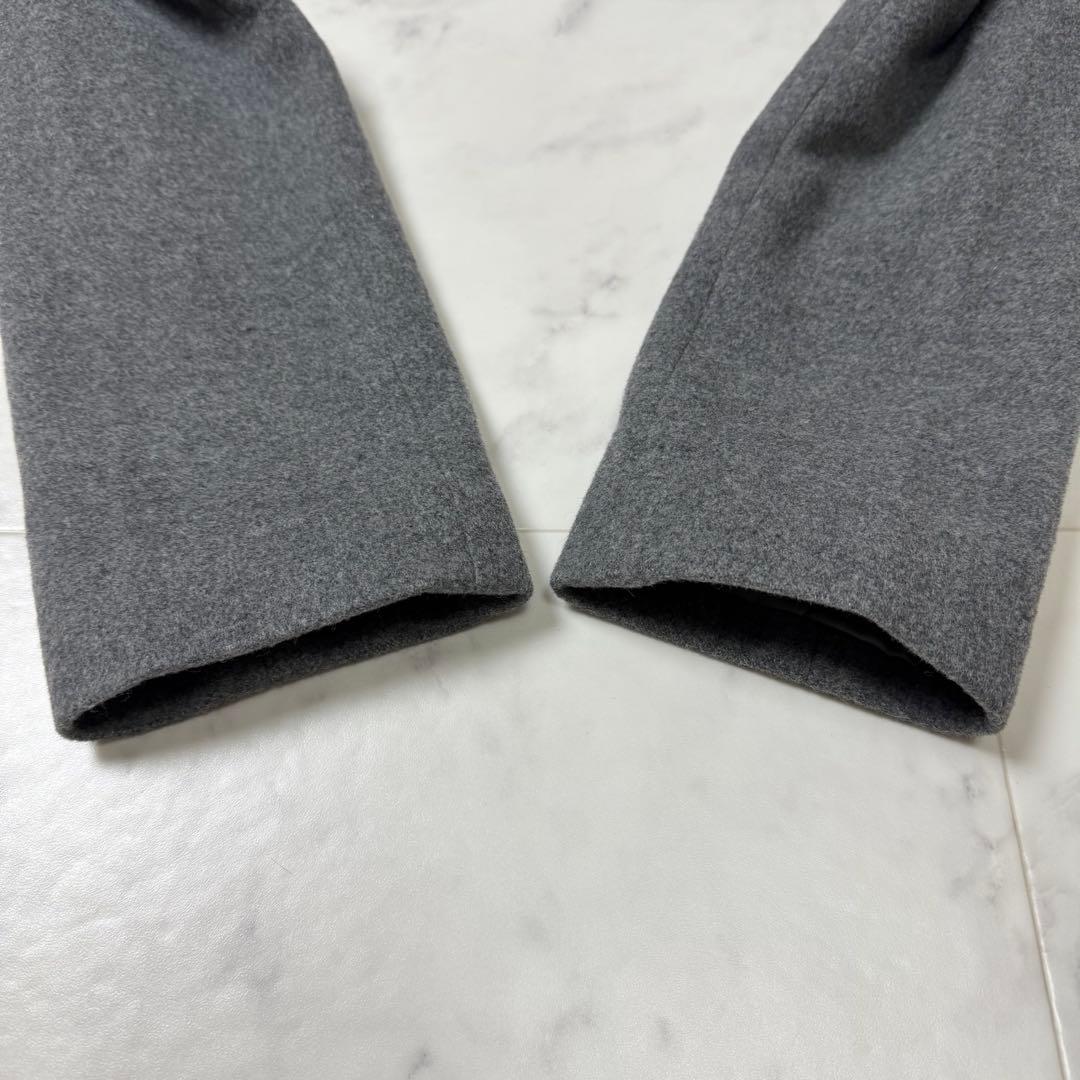 美品　Mystrada　ファー付　アンゴラ混　ロングコート　ベルト　グレー　M