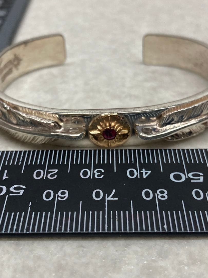 ARIZONA アリゾナフリーダム シルバー K18 18金 ルビー バングル