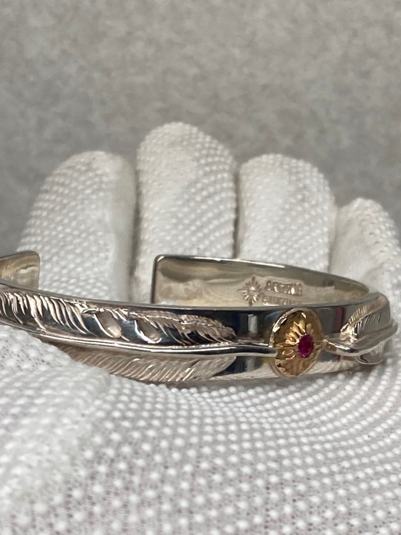 ARIZONA アリゾナフリーダム シルバー K18 18金 ルビー バングル