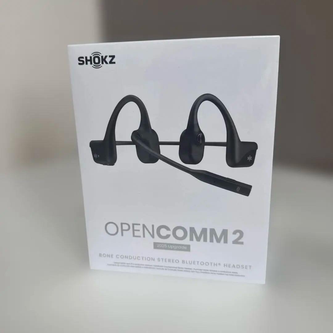 SHOKZ OPENCOMM 2 ブラック 骨伝導ヘッドセット