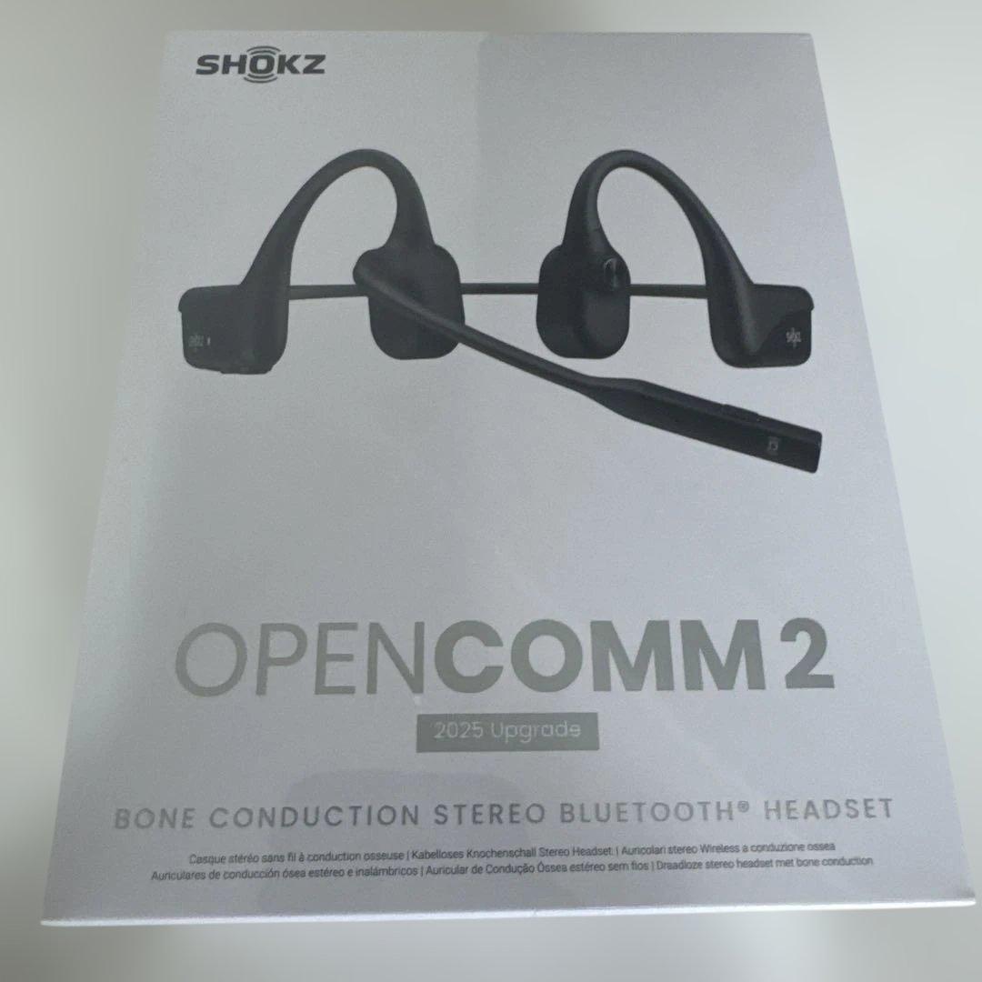 SHOKZ OPENCOMM 2 ブラック 骨伝導ヘッドセット