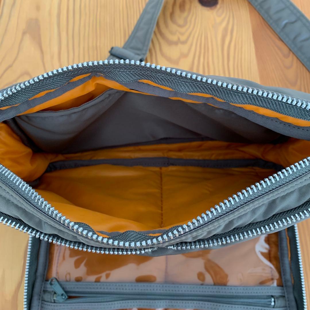 PORTER グレー ナイロン ショルダーバッグ