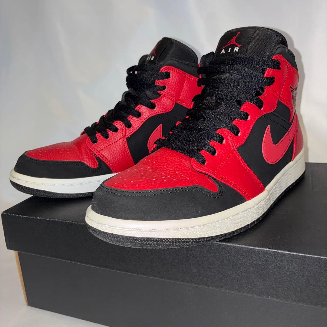 シューズ(男性用) NIKE Air Jordan 1 Mid Reverse Bred 27cm