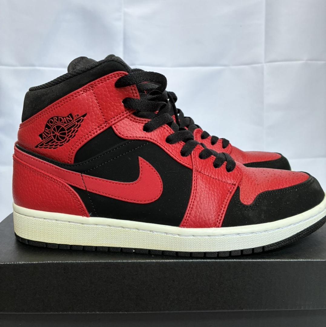シューズ(男性用) NIKE Air Jordan 1 Mid Reverse Bred 27cm