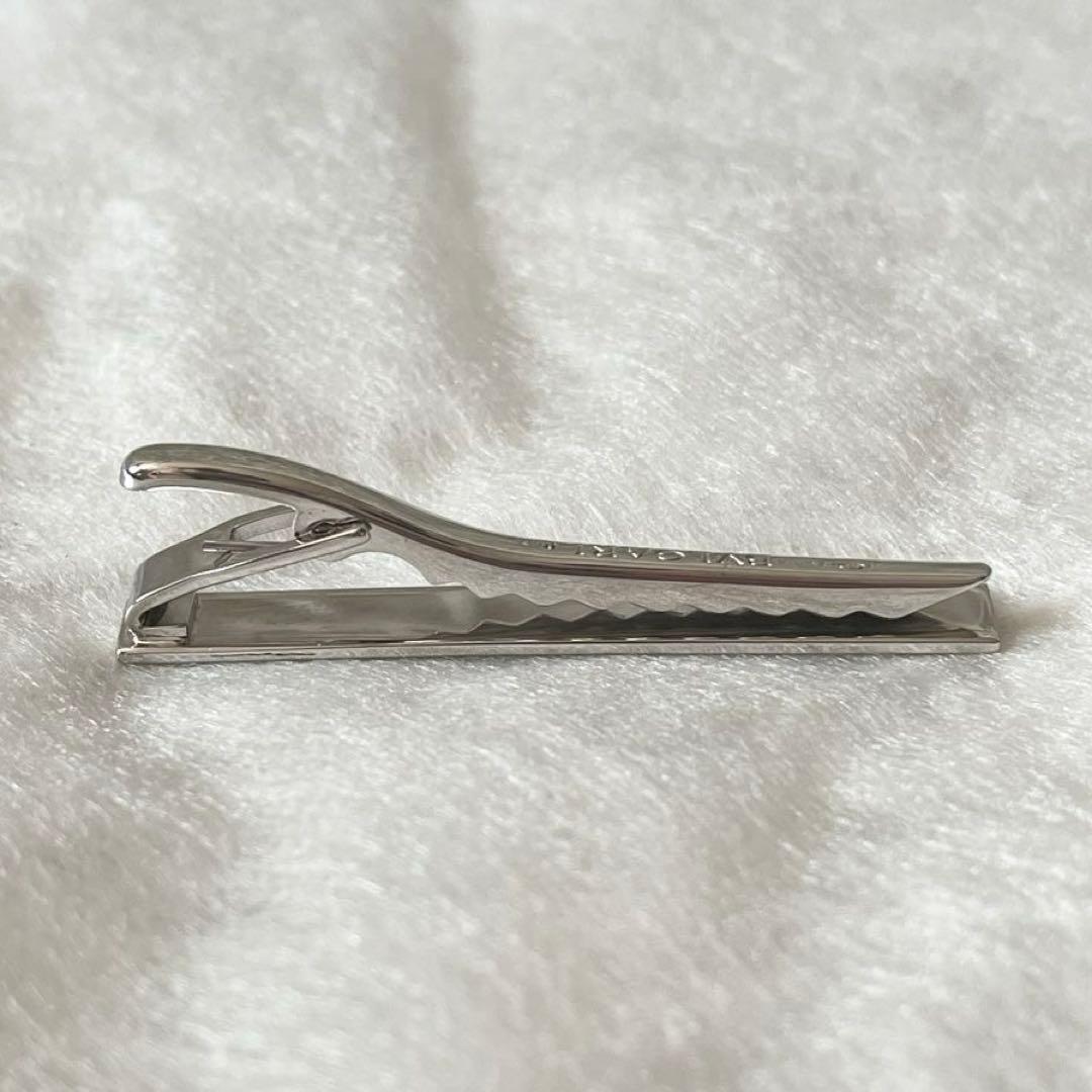 ブルガリ　ネクタイピン　サークルログ　925　シルバー　ロゴ型押し　タイピン
