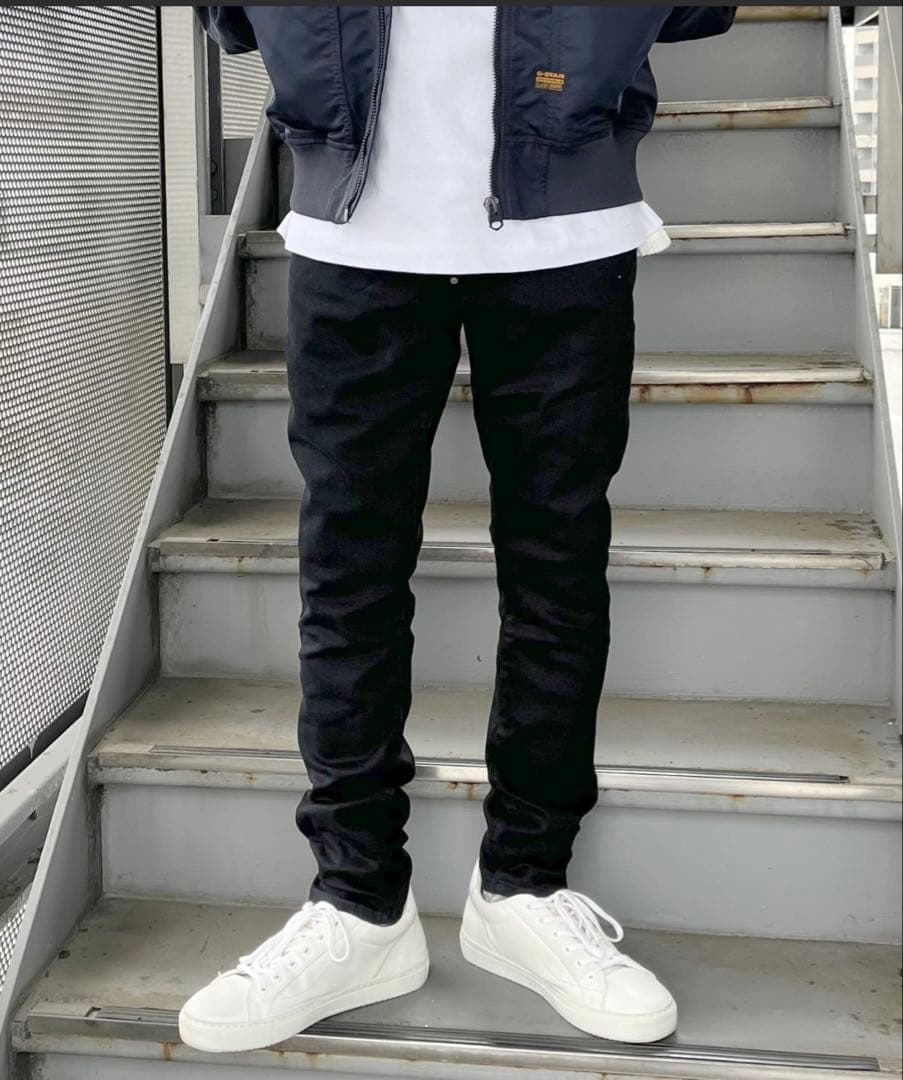 G-STAR REVEND SKINNY JEANS 32/32 ブラック