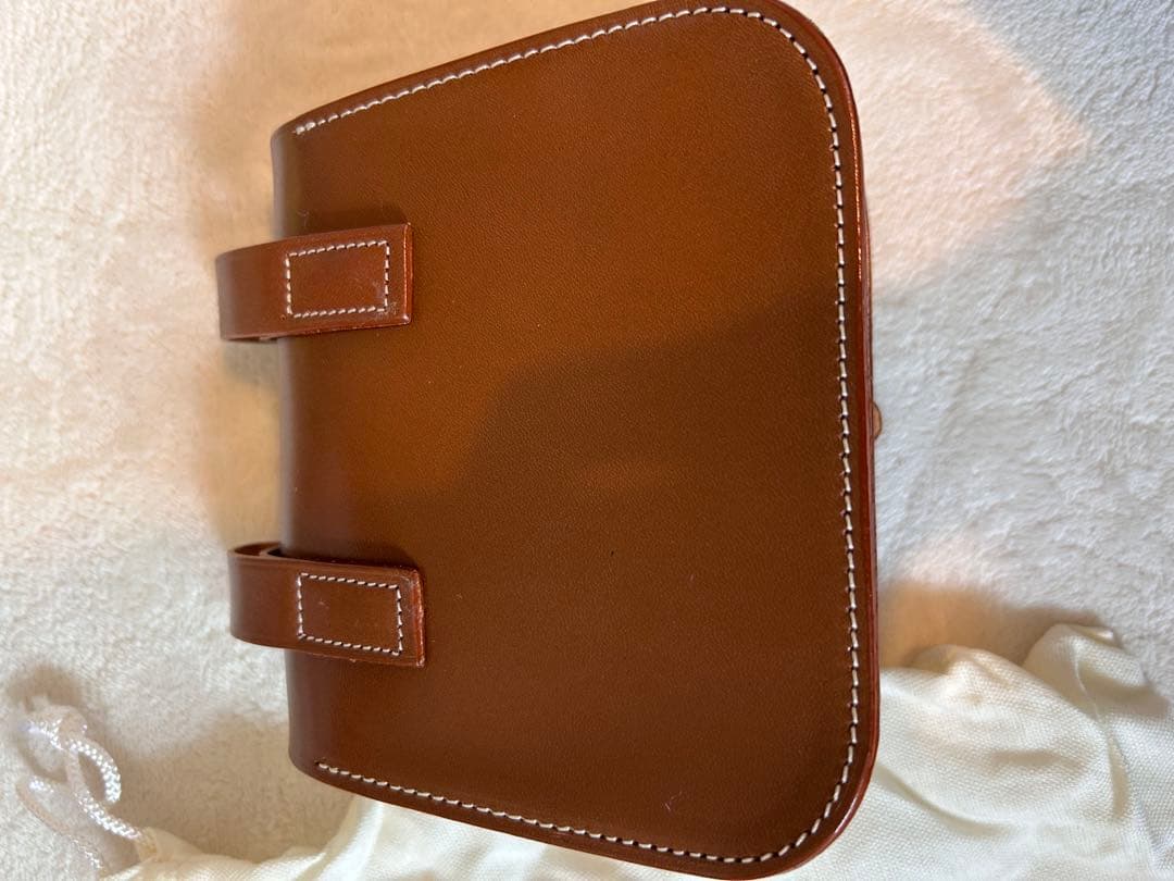 クレージュ　ブラウンレザー　ウエストポーチ