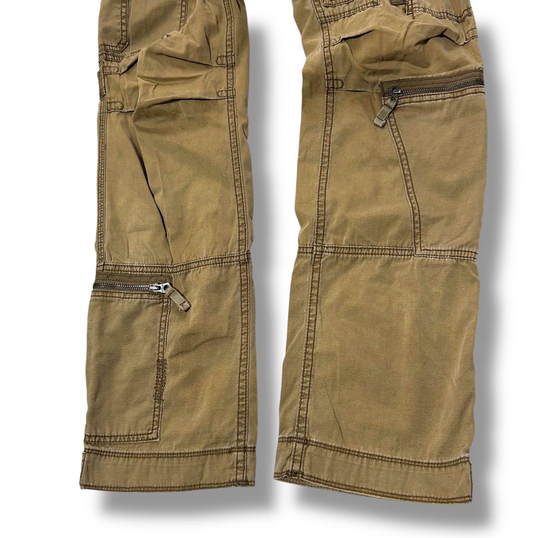 ラルフローレン パラシュート カーゴ パンツ ミリタリー ブラウン サイズ7