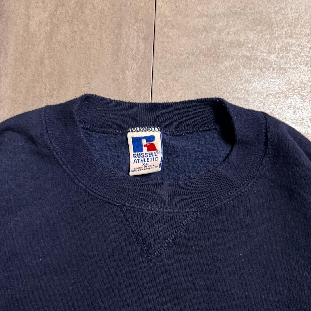 【90's】USA製 RUSSELLATHLETIC ネイビー無字スウェットXL