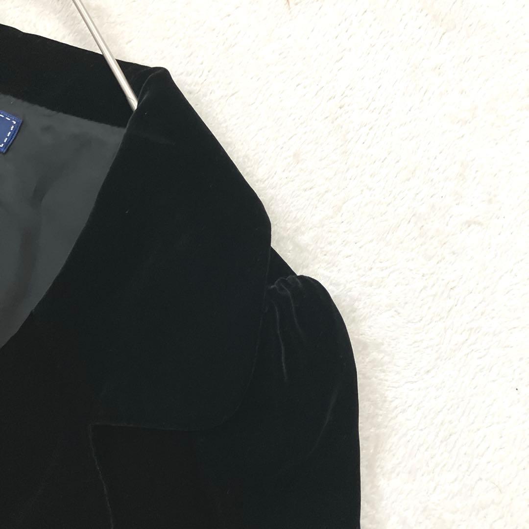 美品　エムズグレイシー　ベロアジャケット　ビジューボタン　パワーショルダー　L