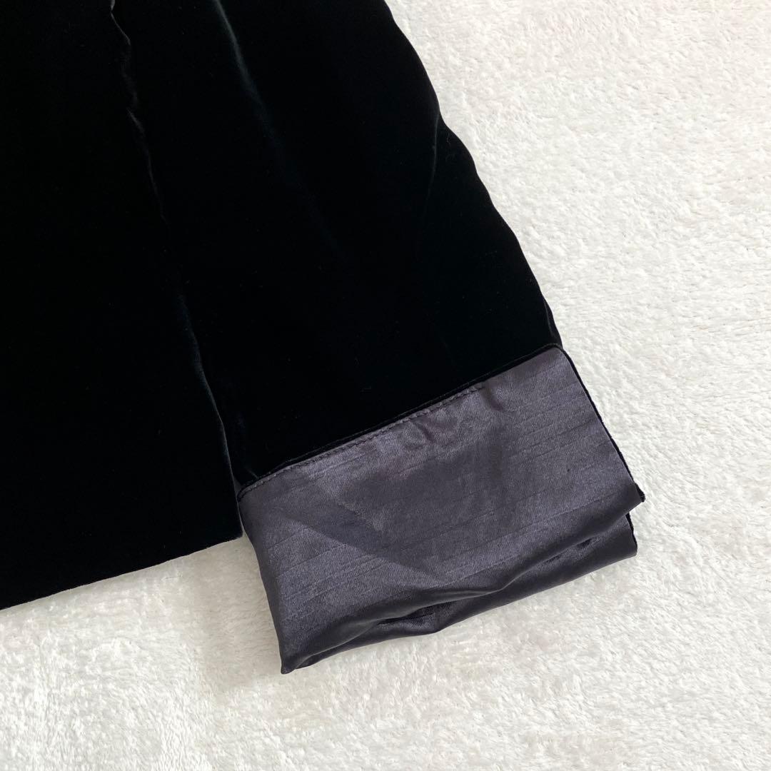 美品　エムズグレイシー　ベロアジャケット　ビジューボタン　パワーショルダー　L