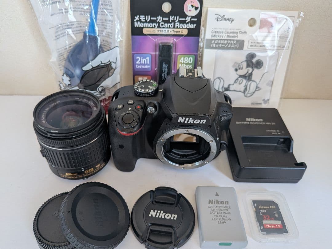 ♥即発送★届いてすぐ使える★SDカード付★Nikon D3400 レンズセット