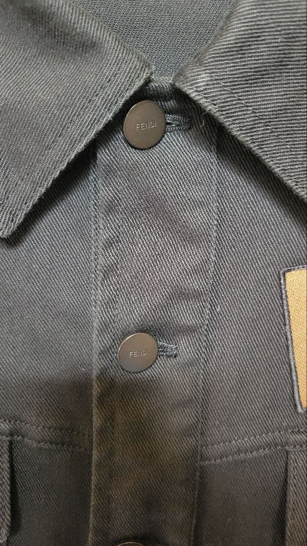J*1様 FENDI　胸ロゴ　デニムジャケット　サイズ50