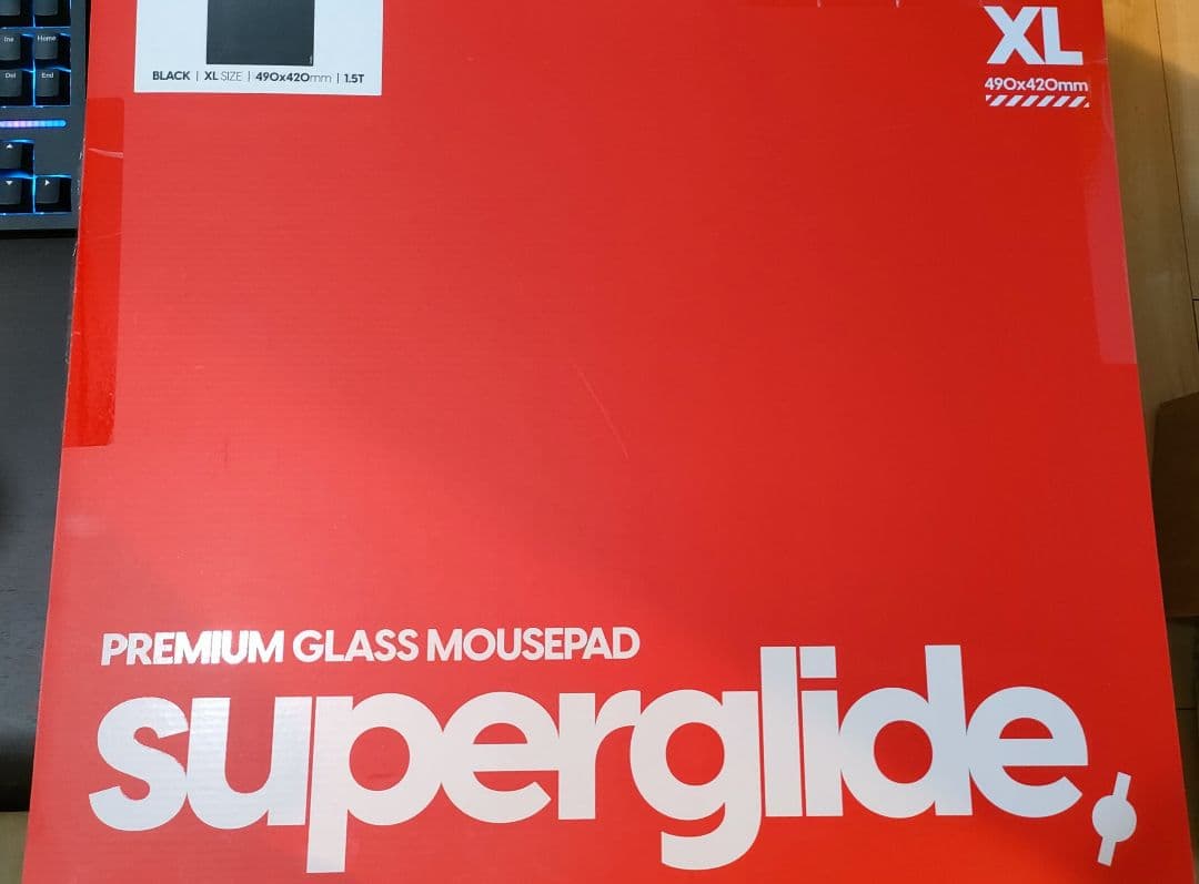 マウス・トラックボール Superglide 2 Glass Mousepad XL Black