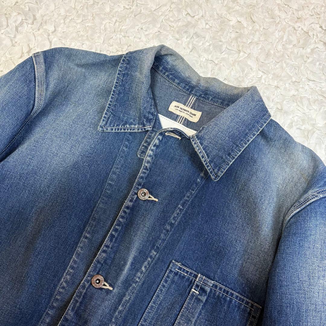 美品Ron Herman ヴィンテージ加工 デニムカバーオール XL