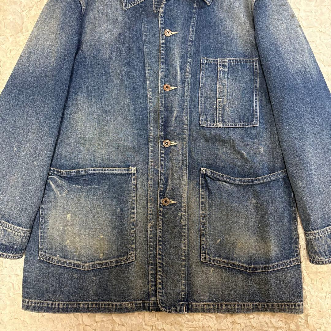 美品Ron Herman ヴィンテージ加工 デニムカバーオール XL