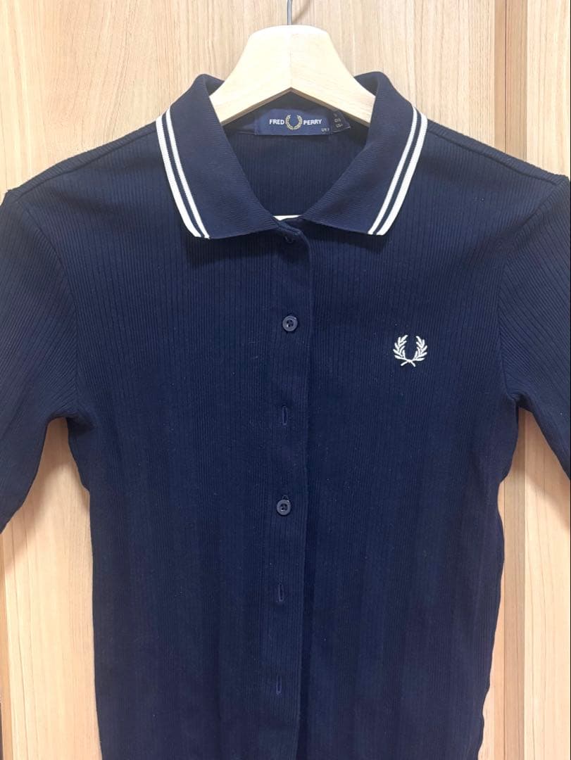 フレッドペリー ツインティップライン リブポロシャツ レディース 別注ポロシャツ
