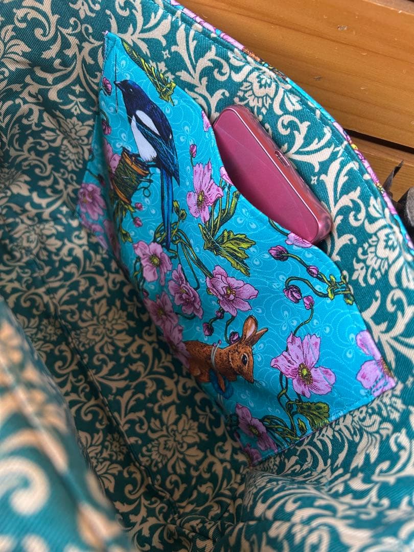 バロン♡花うさぎハリネズミ♡丸底　2wayショルダーバッグ