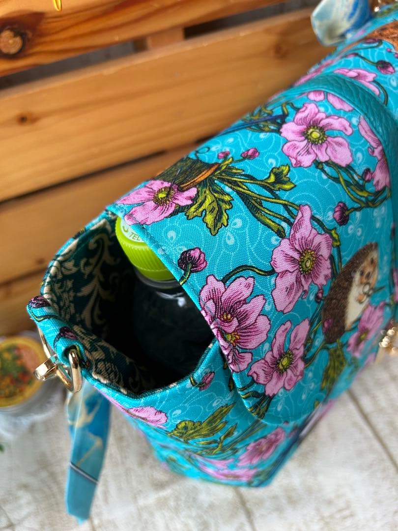 バロン♡花うさぎハリネズミ♡丸底　2wayショルダーバッグ