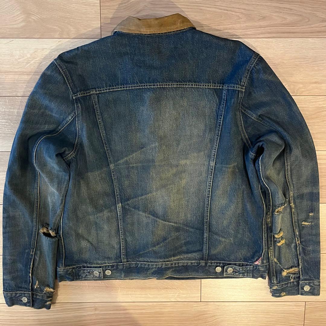 DENIM & SUPPLY RALPH LAUREN Gジャン Lダメージ加工