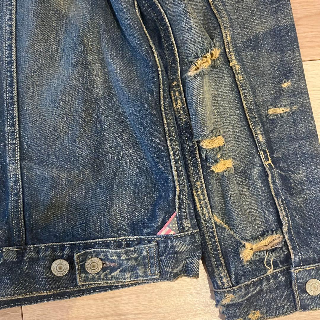DENIM & SUPPLY RALPH LAUREN Gジャン Lダメージ加工