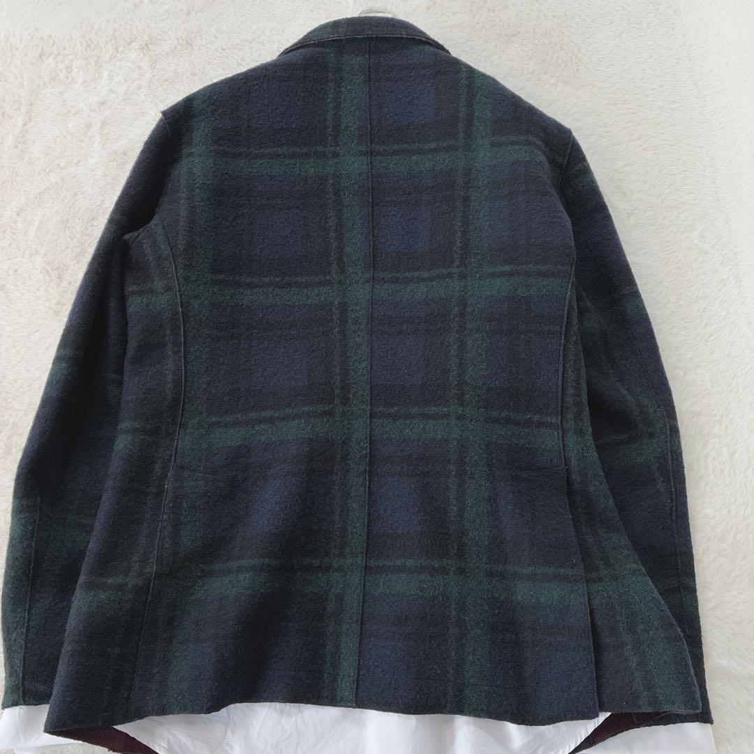 極美品】アティピコ イタリア製 テーラードジャケット 48 L ブラックウォッチ