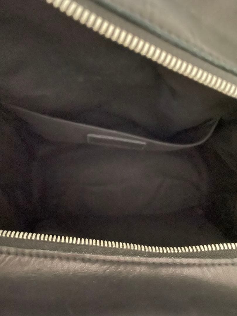 バッグ M071 MORMYRUS GLOSS LEATHER TOTE BLACK