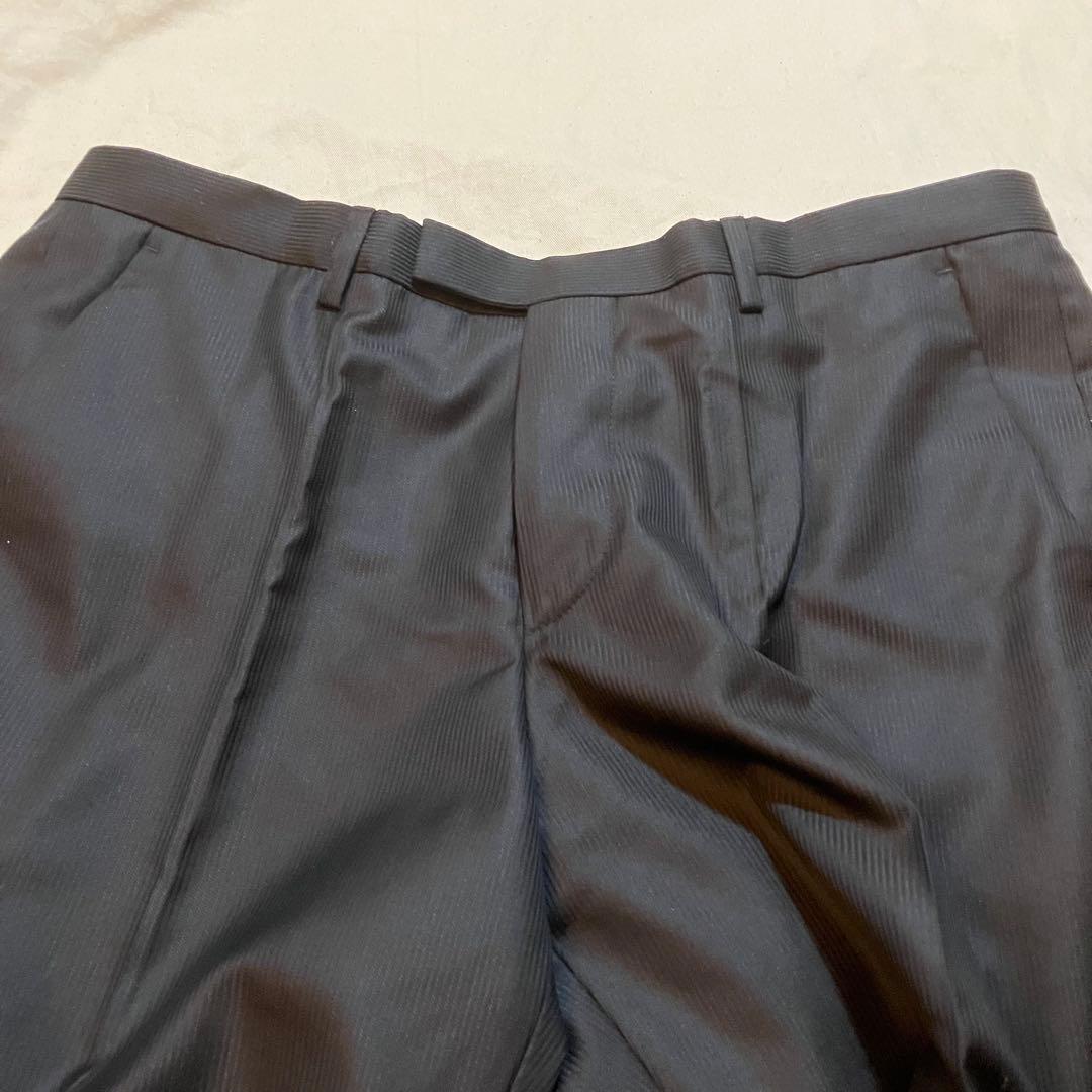 HUGO BOSS ボス黒縞柄ビジネススーツ48サイズ2B(送料込み)タグ付き