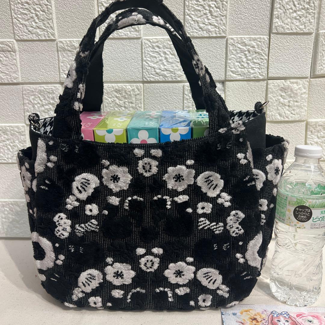 専用【ジョリーフルール】もふもふ　チューリップバック　M パンダブラック