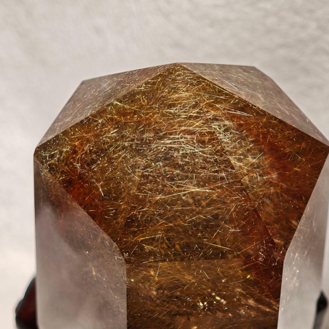 【1キロ超】ゴールドルチルクォーツ クリスタルタワー 天然石 金針