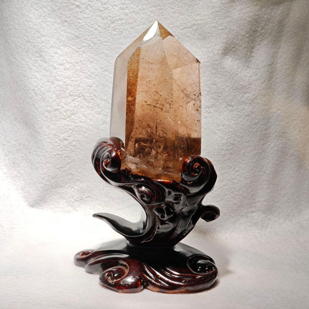 【1キロ超】ゴールドルチルクォーツ クリスタルタワー 天然石 金針