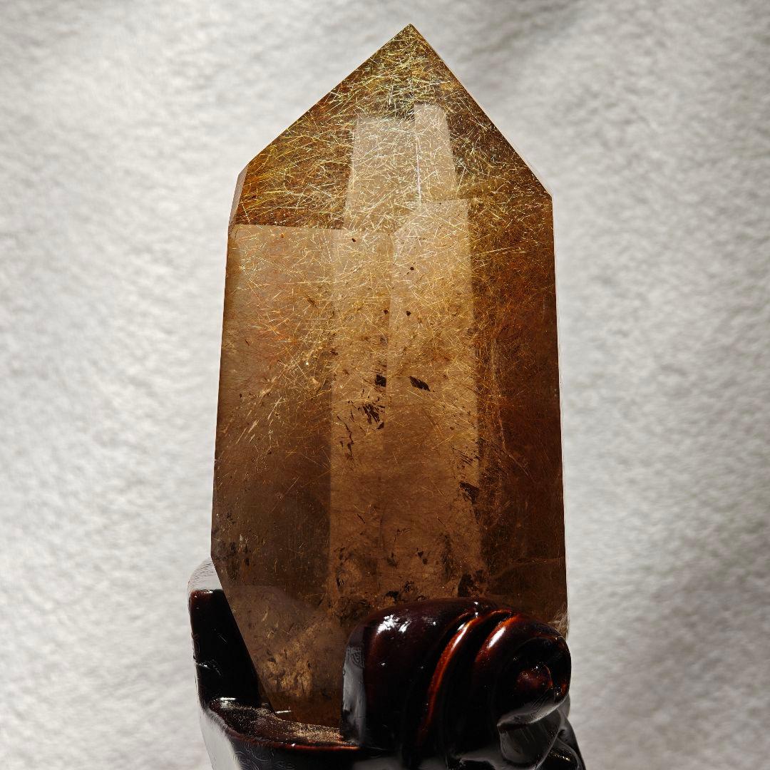 【1キロ超】ゴールドルチルクォーツ クリスタルタワー 天然石 金針